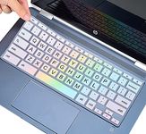 Keyboard Cover for HP x360 14" Chromebook, HP Chromebook 14-db/ca/ak/DA 14B-CA 14a-na, HP Chromebook 14 G2 G3 G4 G5, HP Chromebook 11 G2, G3, G4, G5, G6 EE G7EE Keyboard Skin, Colorful Rainbow