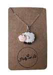 Sheep Necklace, Lamb Necklace, Silver Plated Chain, Lambs Necklace, Sheep Pendant Necklaces, Wild Animal Neck