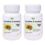 Biotrex Nutraceuticals Choline and Inositol 500mg - 60 Capsules (Pack of 2)