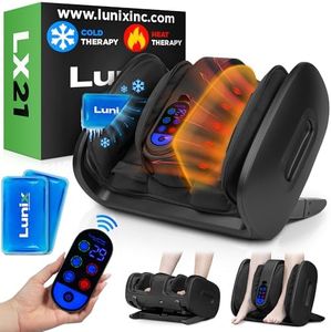 Lunix LX21 Shiatsu Foot and Calf Massager with Heat & Remote – Pain Relief for Plantar Fasciitis, Neuropathy, and Circulation, Ankle & Foot Massager, Black