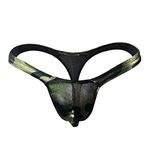 HZMM Men’s Brief Thongs G-Strings Underwear Thong Sretch T-Back Briefs G-String Micro Fashion Men's Underwear Elastic Waistband Cotton Rich Camouflage