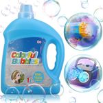 SHCKE Concentrated Bubbles for Bubble Machine, 1 L/ 33.8 OZ Bubble Solution Refill for All Bubble Toys, Bubble Gun and Bubble Machine,Safe and Fun, Easy to Use, Leak-Proof and Portable