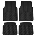 FH Group F11308BLACK Black All Weather Floor Mat (Full Set Trimmable Custom Fit)