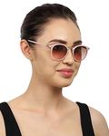 Carlton London Women Uv Protected Lens Oval Sunglasses A30152-A89, Pink