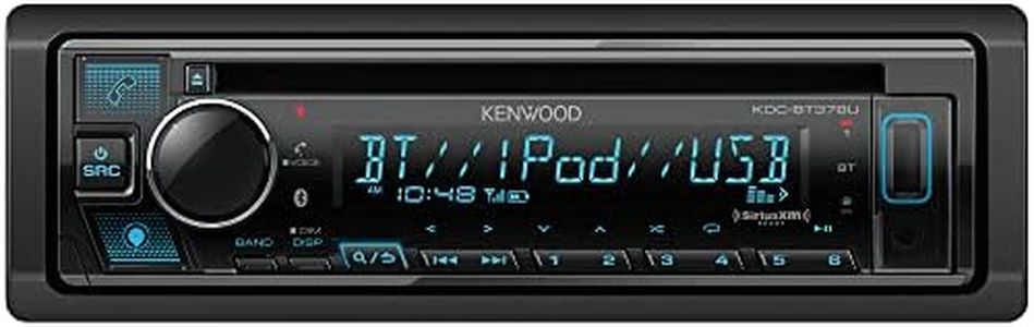 Kenwood KDC-BT378U Bluetooth Car Stereo Receiver with CD Player, SiriusXM Ready