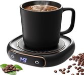 Lerat Coffee Mug Warmer & Mug Set for Desk, Electric Coffee Cup Warmer with Auto Shut Off, 3 Temperature Setting Smart Cup Warmer for Heating Coffee, Milk, Beverage, Candle Jar (Black), 8oz