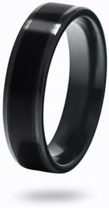 CNICK Smart Payment Ring - Contactless NFC Payment with Tokenization, Fashionable Design, VISA and MasterCard Compatible, Tesla Key Ring for Model 3/Y/S/X/CT (Black, 9)