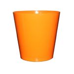 Home Garden Ornaments Aga Orange Plant Pots Indoor 17cm Diameter – Durable Pots for House Plants - Plastic Plant Pot Outdoor with Glossy Surface – Solid Flower Pots Outside (Ø17cm, Orange)