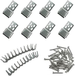 JJWNMLL Set of 8 Sofa Spring Clips Spring Clips Sofa Spring Repair Kit for Sofa, Couch and Chair, Upholstery, Repair Replacement with Upholstery, Sofa Wire, Nails