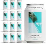 Something & Nothing Seltzer | Lightly Carbonated, Full Flavoured with Added Grape & Lemon Juice | Vegan & Low Calorie Soda | 330ml Cans, Pack of 12 (Cucumber)