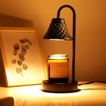 Electric Candle Warmer Lamp with Timer: Dimmable Candles Light with 2 Bulbs for Home Decor - Scented Wax Melt Warmers