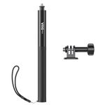 VRIG 51''(131cm) Invisible Selfie Stick, 1/4 Extended Monopod Pole, Solid and Compact Design for Insta360, for GoPro, DJI, Action Camera(Buckle Mount for GoPro and Wrist Strap Included)