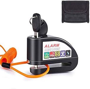 OUNDEAL Bloccadisco Moto, Lucchetto Antifurto Moto Impermeabile con Allarme Sonoro 110DB 1.2m Cavo Promemoria, Blocca disco per Moto