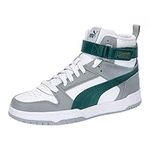 Puma Unisex Youth Rbd Game Jr Sneakers, Puma White-Malachite-Cool Mid Gray-Gold, 5 UK