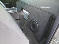 Subthump Dual 10 with Amp Space Sub Box-Fits 99-06 Chevy Silverado/GMC Sierra Regular Cab