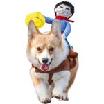 Hotumn Dog Halloween Costume Cowboy Rider Costume for Dogs Knight Style Funny Dog Clothes Amazing Dog Pet Suit Party Pet Costume for Small Medium Dogs Cats (S, Cowboy Rider)