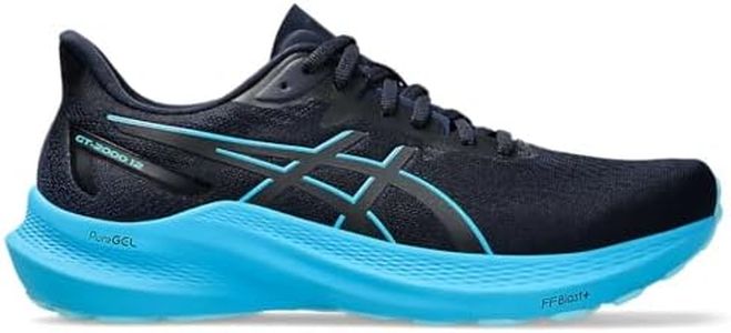 ASICS GT 2000 12 Mens Running Shoes Road Trainers, Midnight Digital Aqua, 12 US