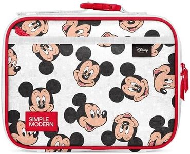 Simple Modern Disney Kids Lunch Box for School | Reusable Insulated Lunch Bag for Toddler, Girl, and Boy | Meal Containers with Exterior & Interior Pockets | Hadley Collection | Mickey Mouse Fun