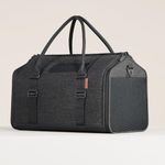 Tuft + Paw Porto Modern Cat Carrier, Soft-Sided Designer Cat Carrier for Large Cats up to 30lbs, Water Resistant, Airline Compliant, Soft-Faux Shearling Interior (Charcoal)