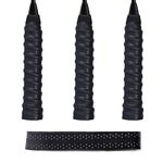 ILLUVA 3 Pack Racket Grip Tape, Anti Slip Tennis Overgrips Absorbent Badminton Squash Replacement Racket Grip(Black)