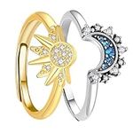 Sun and Moon Ring Set Stackable Rin