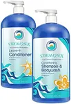 STREAM 2 SEA Leave-in Conditioning Shampoo and Body Wash - Natural, UV Absorbent, Sulfate-Free Hair and Body Cleanser, Detangles and Conditions