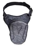 UniGear Hard Shell Unisex Waist Bag, Thigh Bag, Multipurpose Utility Waist Pouch, Cross Body, Strap to Leg Or Hip for Motorcycling, Outdoor, Hiking, Adventure & Travel (Small, Black Camouflage)