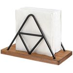 MyGift Modern Triangle Wire & Wood Napkin Holder