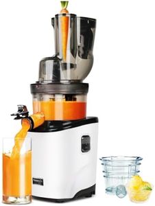 Kuvings Whole Slow Juicer REVO830W Cold Press Masticating Juicer Machine | Extra Wide 88mm & 48mm Food Chutes | Quiet Strong Motor Auto-Cut Fruits & Veggies | Smoothie Sorbet Attachment | White