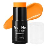 Mysense Cream-Blendable Orange Face Body Paint Stick (1.06 Oz),Orange Makeup Stick for Adults Children Halloween Cosplay SFX Makeup,Waterproof Orange Eye Black Stick