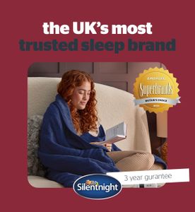Silentnight Heated Throw Blanket – Navy Electric Fleece Throw