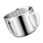 UPKOCH Stainless Steel Grease Strainer Bowl Grease Filter Oil Skimmer Oil Soup Separator Bowl with Handle and Mouth for Home Kitchen
