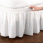 Eyelet Bedskirt Ruffle, White, Queen/King by Collections ETC