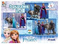 Frank Disney Frozen Jigsaw Puzzles – A Set of 4 Puzzles for Kids 4 Years & Above – Fun & Challenging Brain Booster Games for Enhanced Focus and Memory Development – 13904