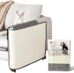 PANTHER ARMOR Sisal Furniture Defender [Left Arm, Grey], Cat Couch Scratcher, Scratching Post for Couch, Extra Pocket Holder, Protects Furniture from Cat Scratches