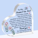 SDOFY Step Dad Gifts Stepped Up Dad Gifts Stepdad Gifts Step Dad Birthday Christmas Fathers Day Acrylic Plaque Gifts