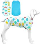 Kickred 2 Pieces Dog Shirts, Soft Breathable Cotton Pet Clothes Dog Sweatshirt, Include 1 Printed T-Shirt & 1 Blank Vest for Small Medium Large Dogs