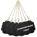 Kamehame Mini Chalkboard Signs Acrylic 4 Pcs Hanging Small Chalk Boards 6 x 4 Inch 16 x 11 cm Reusable Blackboards with Jute String for Home Office Restaurant Wedding Birthday Party Decoration