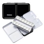 MEEDEN Empty Watercolor Tins Palette Paint Case with 12 Pcs Half Pans