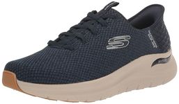 Skechers Men's Slip-ins: Arch Fit 2.0 - Look Ahead Knit Lace Up Slip On Sneakers, Navy, 10 X-Wide
