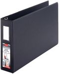 Cardinal Premier 11 x 17 3-Ring Binder, 1" Locking Slant-D Rings, Heavy-Duty Covers, 250-Sheet Capacity, Black with Spine Label (12112V4)