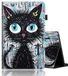 Case for All-New Amazon Kindle Fire HD 8 & 8 Plus Tablet (12th Generation/10th Generation, 2022/2020 Release) 8, Durable Shockproof Protective Cover，Black Cat