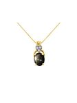 RYLOS Necklaces for Women Yellow Gold Plated Silver Designer Necklace Gemstone & Genuine Diamonds Pendant 18" Chain Black Star Sapphire March Birthstone Womens Jewelry Silver Necklace For Women