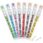 48 Pieces Pixel Miner Themed Stackable Multi Point Pencils Fun Pencils with Erasers Non Sharpening Stacking Point Pencil Mini Pencils Party Favor for Craft Classroom Rewards Prizes, 5.8 Inch, 8 Styles