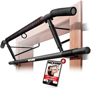 NEOLYMP Barre de tractions porte + E-Book avec exercices d'entraînement | barre de traction | barre traction | traction musculation | barre traction porte | bar de traction | PUB210
