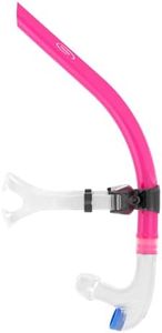 EMSINA Swim Snorkel for Adults, Lap Swimming and Training Snorkel,Unisex Adult/Kid/Youth, One-Way Purge Valve_Pink