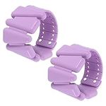 PATIKIL Adjustable Wrist Weights Set of 2, 2Lbs Total (1lb Each) Silicone Ankle Walking Weights for Women Men Bracelets for Training Yoga Jogging Aerobics, Purple