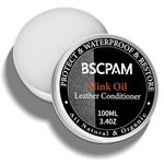 BSCPAM Mink Oil for Leather Boots, Leather Conditioner and Cleaner, Protect Soften Waterproof and Care for Leather Furniture, Shoes, Wallets, Jackets, Saddles and Vinyl 3.4oz/100ML