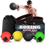 Boxing Reflex Ball Set with 4 Difficulty Balls & 2 Adjustable Headbands – Reaction Ball Training Kit for Adults, Improves Speed, Focus & Coordination, Great Gift for Men, Boxers & Fitness Fans