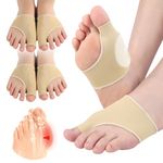 EASICUTI 2 Pairs Bunion Corrector Relief Sleeve, Gel Cushion Pads Big Toe Protector Socks Support for Hallux Valgus Bunion Protection Foot Pain Relief from Friction, Rubbing & Pressure, Men & Women